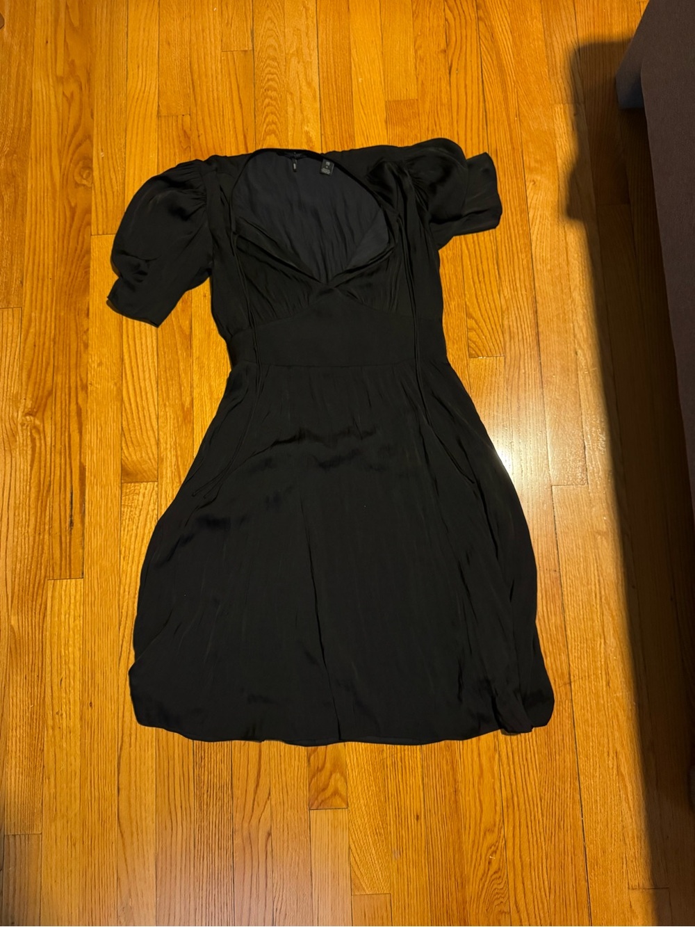 Scotch & Soda - Classic Black Short Sleeve V-Neck Dress